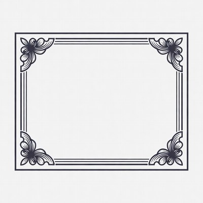 Ornate Floral Frame Border