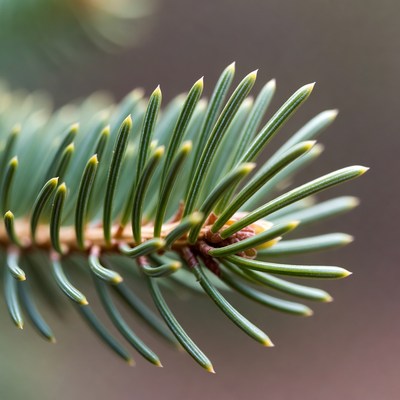 Closeup of spruce tree branch