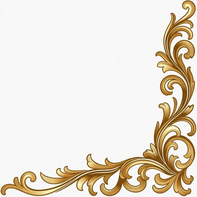Golden ornate corner design