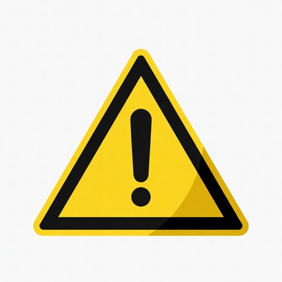 Yellow Exclamation Mark Warning Sign