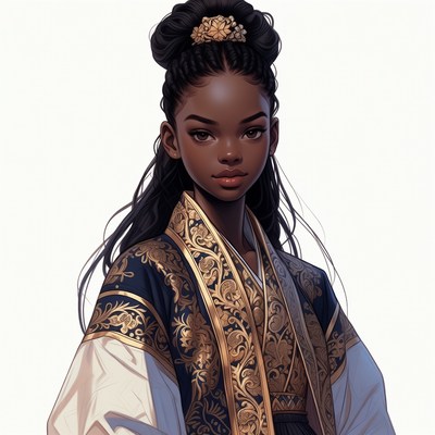 African woman in hanbok