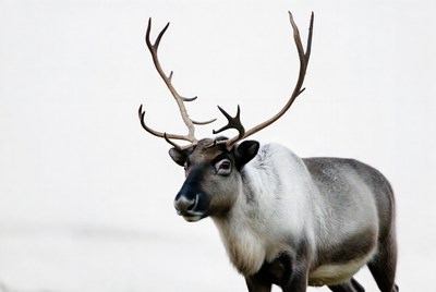 Reindeer with large antlers