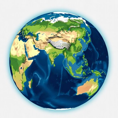 Colorful Earth Globe Illustration