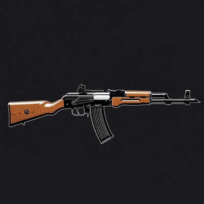 AK-47 Rifle Illustration