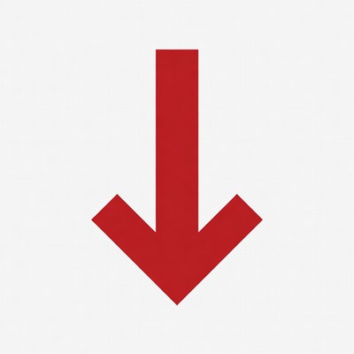 Red Down Arrow Icon