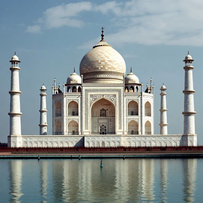 Taj Mahal reflected in water