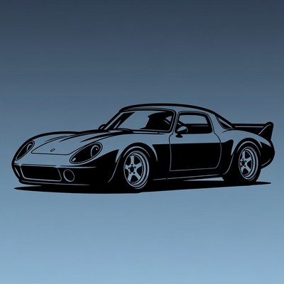 Porsche 917 Silhouette Illustration