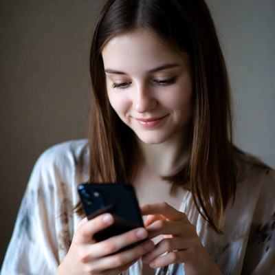Young woman using smartphone