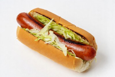 Hot dog with cabbage slaw