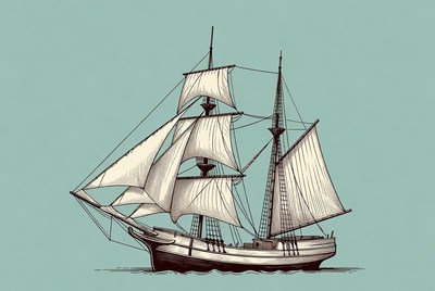 Sailing Ship Illustration