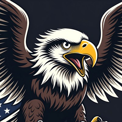 Bald Eagle with Spread Wings