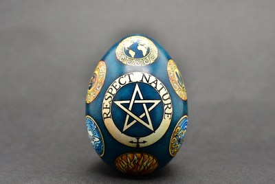 Respect Nature Decorated Easter Egg
