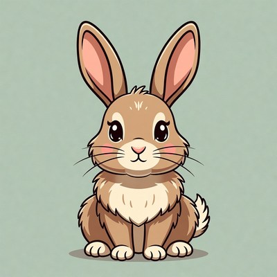Cute cartoon bunny illustration