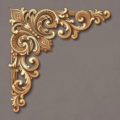 Gold Ornate Corner Design