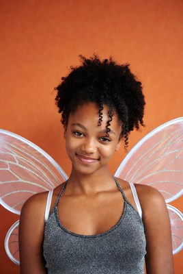 Black girl with fairy wings