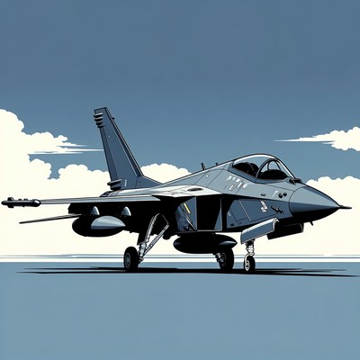 Fighter Jet on Runway
