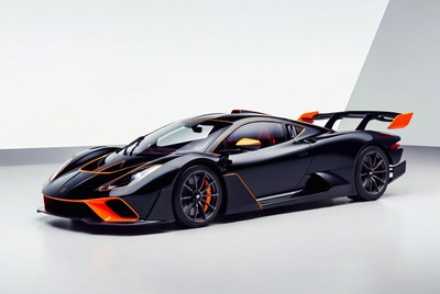 Black McLaren Speedtail Supercar with Orange Accents