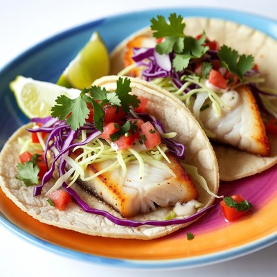 Fish Tacos with Slaw and Lime