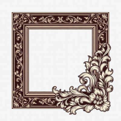 Ornate Vintage Empty Picture Frame