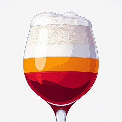 Beer Glass with Foam