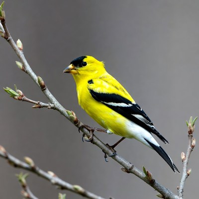 American Goldfinch on branch