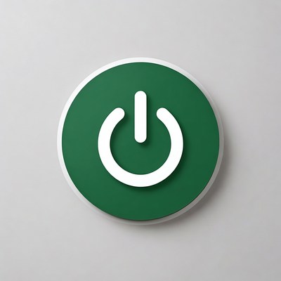 Green Power On Button