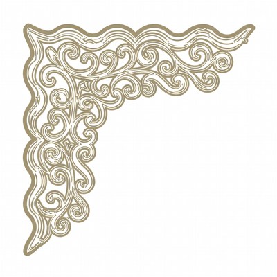 Ornate Golden Corner Border Illustration