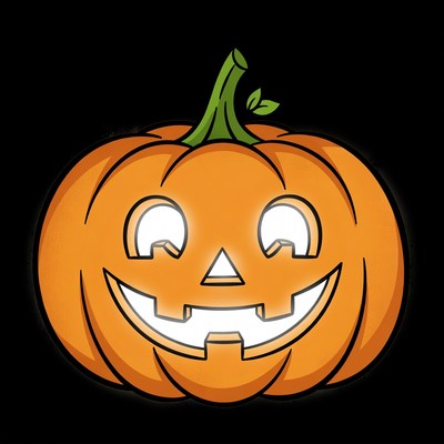 Smiling Jack-o'-lantern Pumpkin