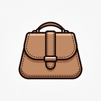 Brown Handbag Illustration