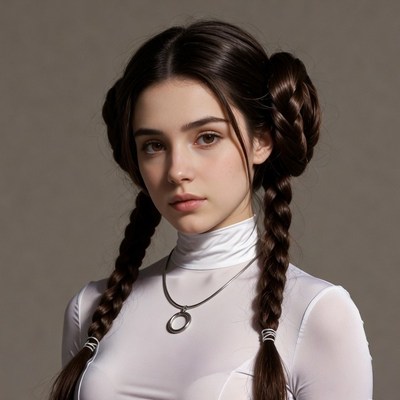 Woman with Princess Leia Buns