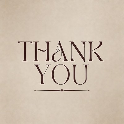 Thank You Elegant Typography