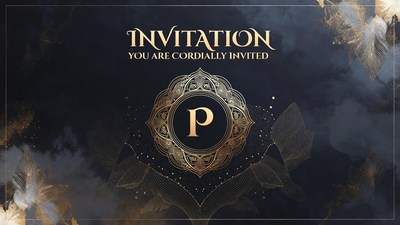 Elegant P Invitation Card