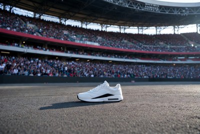 White Sneaker on Stadium Track
