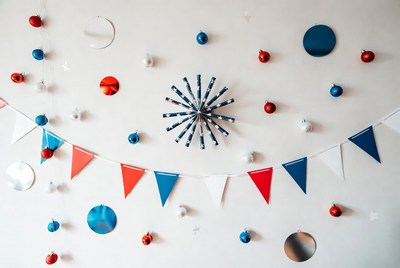 Patriotic Red White Blue Wall Decorations