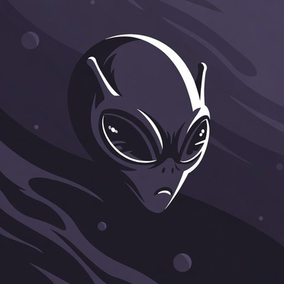 Alien Head Illustration