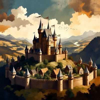 Majestic Medieval Castle on Hilltop
