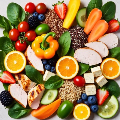 Colorful Healthy Food Flatlay