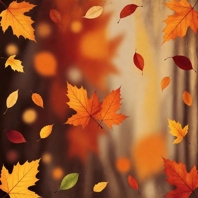 Falling Autumn Leaves Background