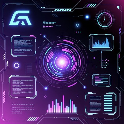 Futuristic Neon HUD Interface