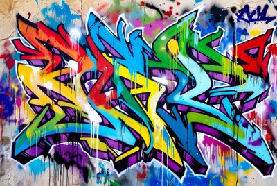 Colorful Graffiti Street Art