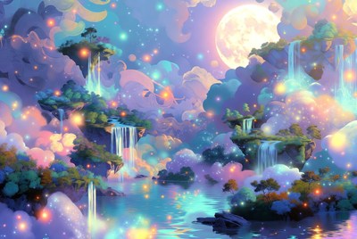 Floating Islands with Waterfalls