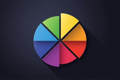 Colorful Six-Slice Pie Chart