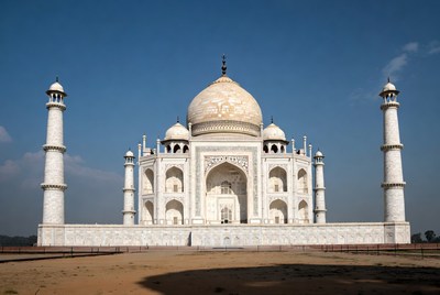 Taj Mahal under blue sky