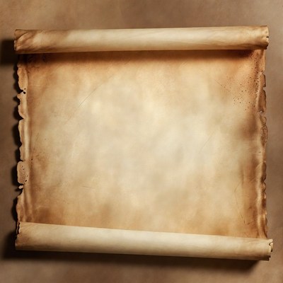Ancient Rolled Parchment Scroll