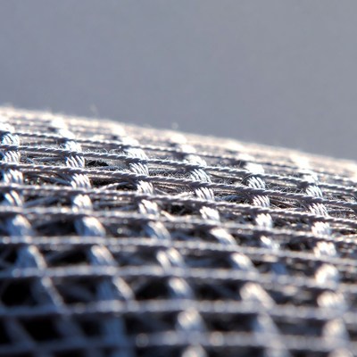 Close-up White Mesh Fabric Texture