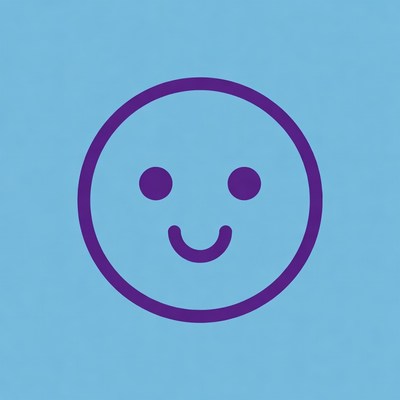 Purple Smiley Face Icon