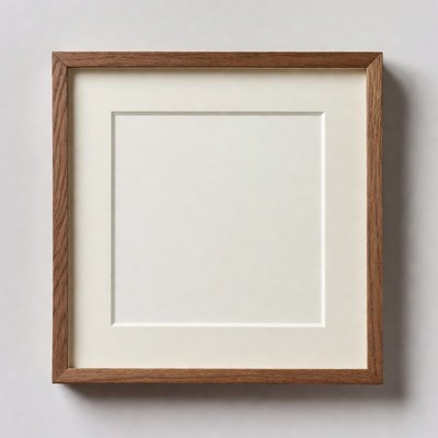 Empty Oak Wood Picture Frame