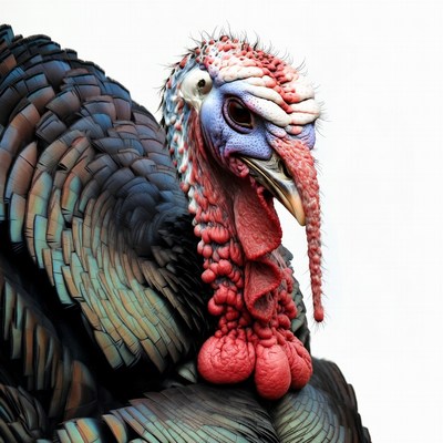 Turkey on white background