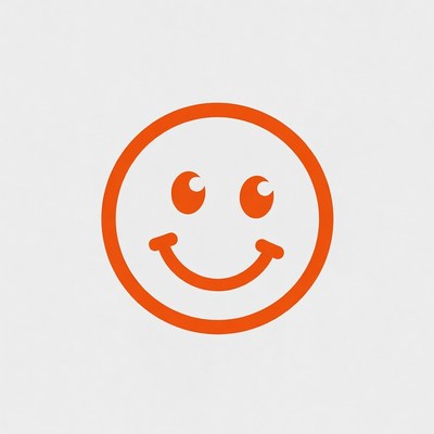 Orange Smiley Face Icon