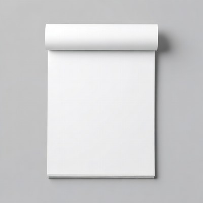 Blank Spiral Notebook on Gray Background